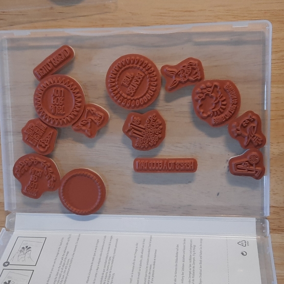 A Good Day Stampin Up set of 13 plus wooden rings - Picture 2 of 2